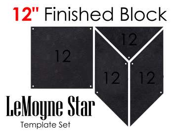 LeMoyne Star Template Set 4pc 12"